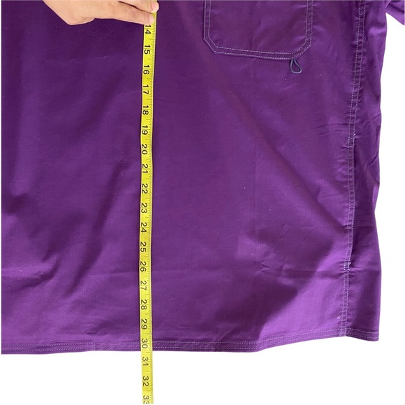 DICKIES Scrub Gen Flex Men's V-Neck Scrub Top In eggplant color Size large - Picture 12 of 12
